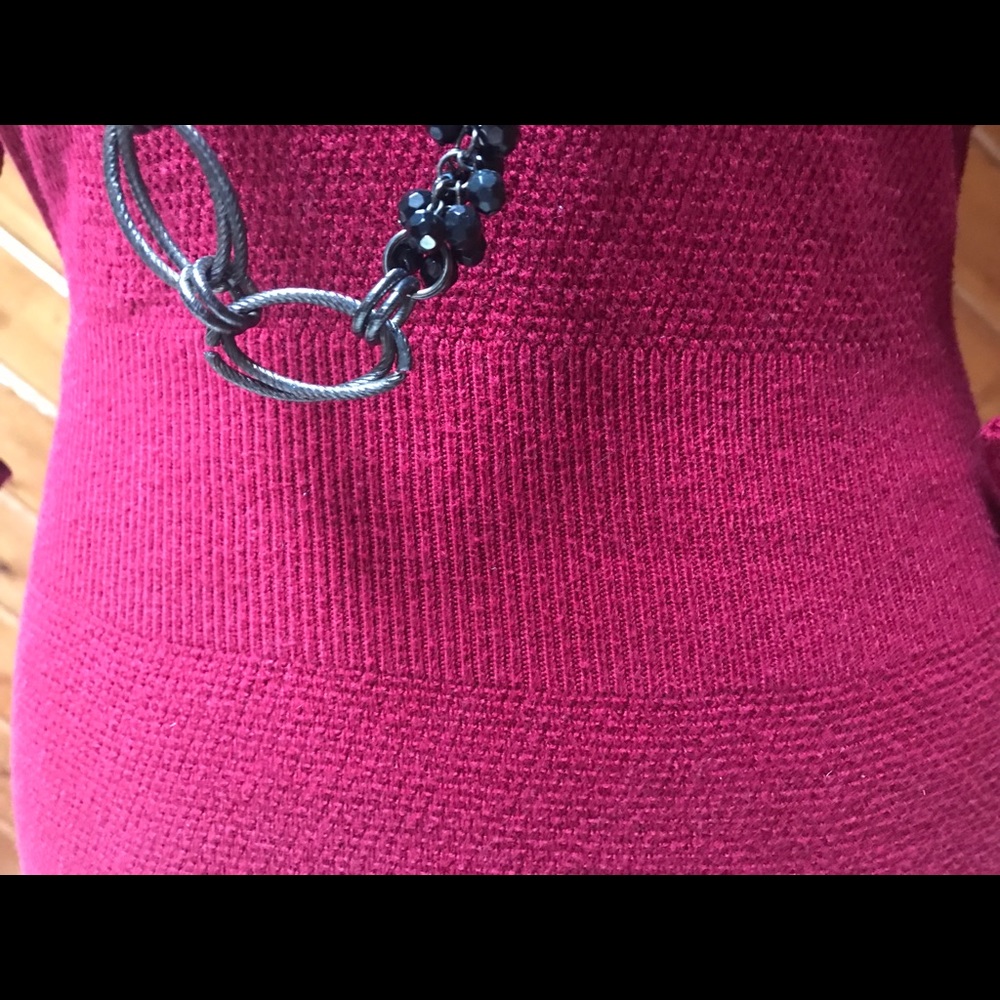 Express Red Spring Sweater Dress - Picture 3 of 6